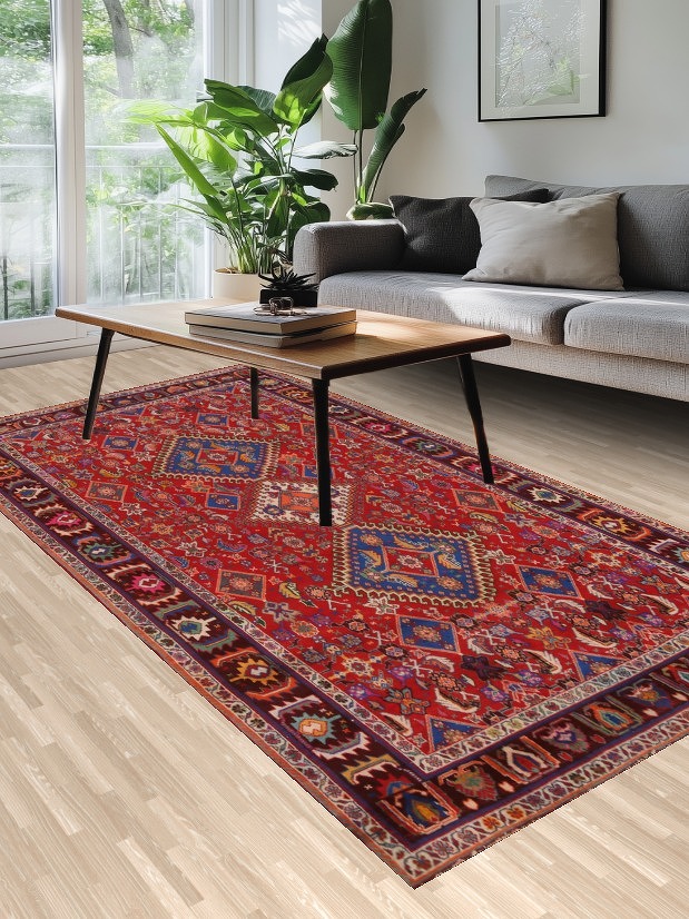 Vegetable Dye Abadeh Nafar Persian Area Rug 5x10