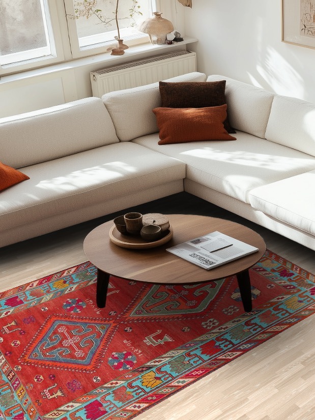 Animals Wool Tribal Shiraz Persian Rug 5x7
