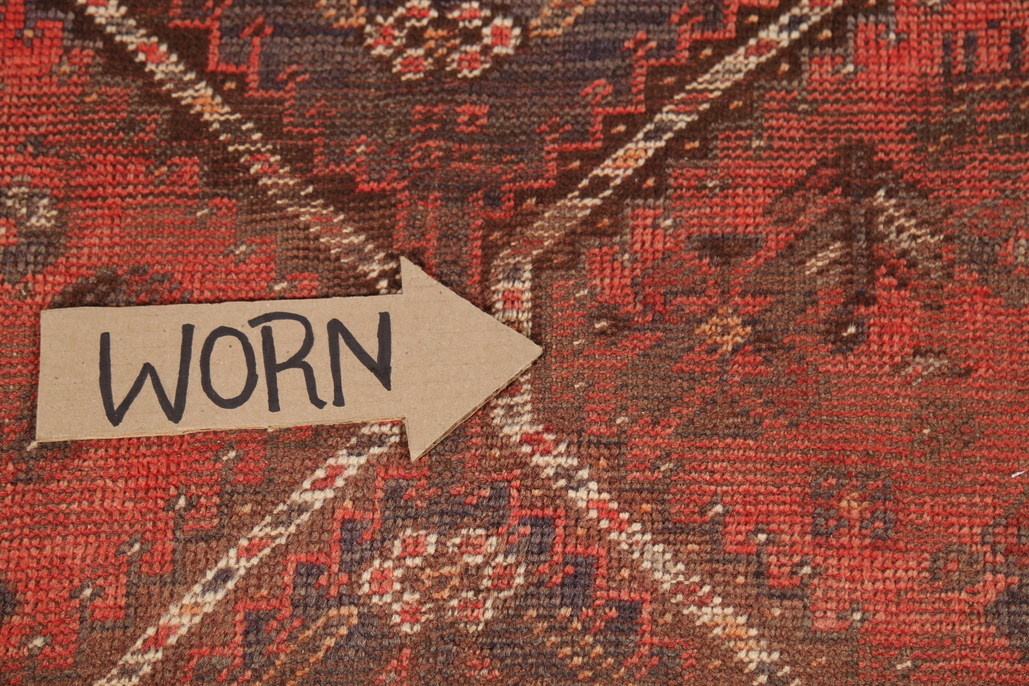 Antique Wool Shiraz Persian Rug 5x7