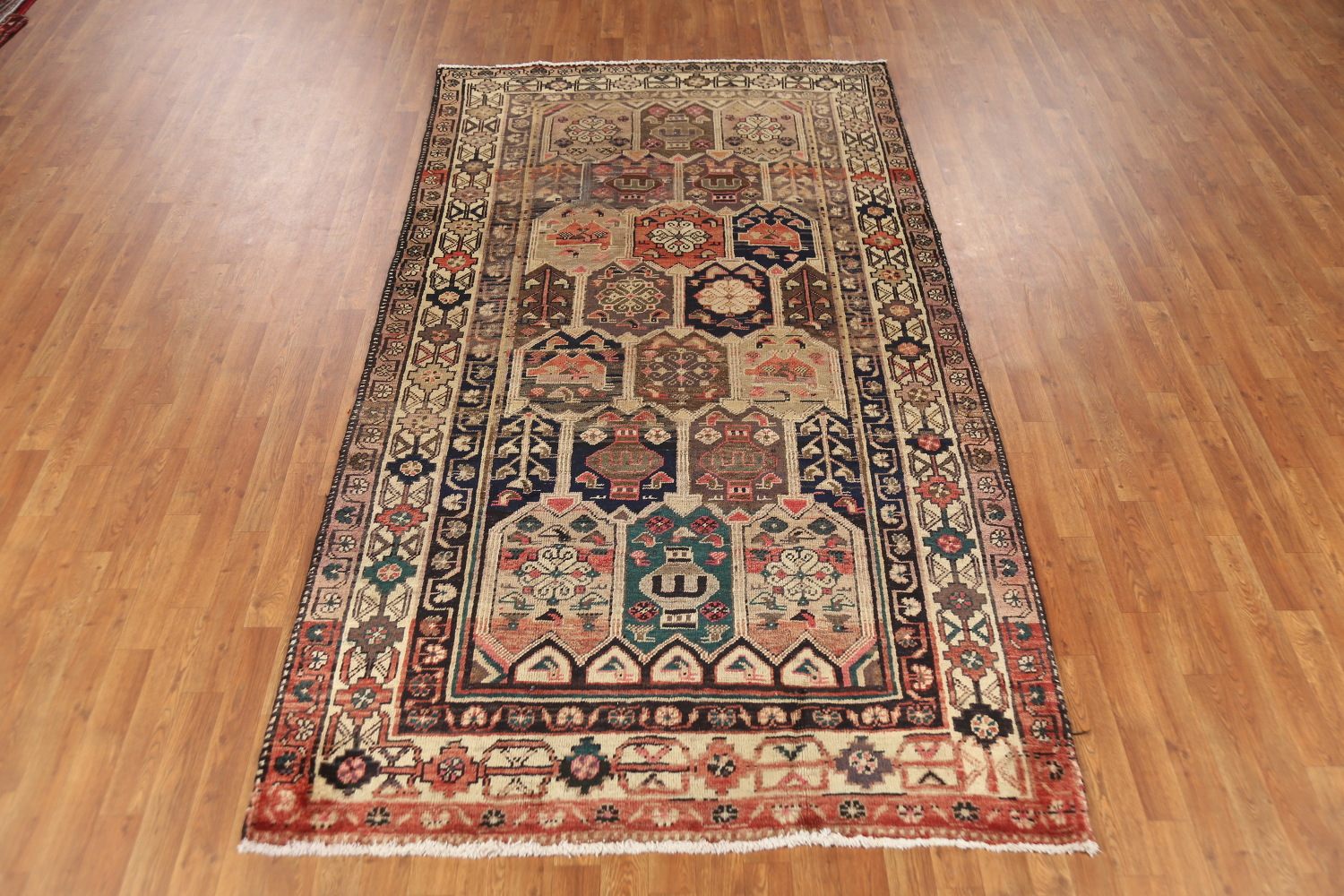 Antique Wool Mahal Persian Area Rug 5x9