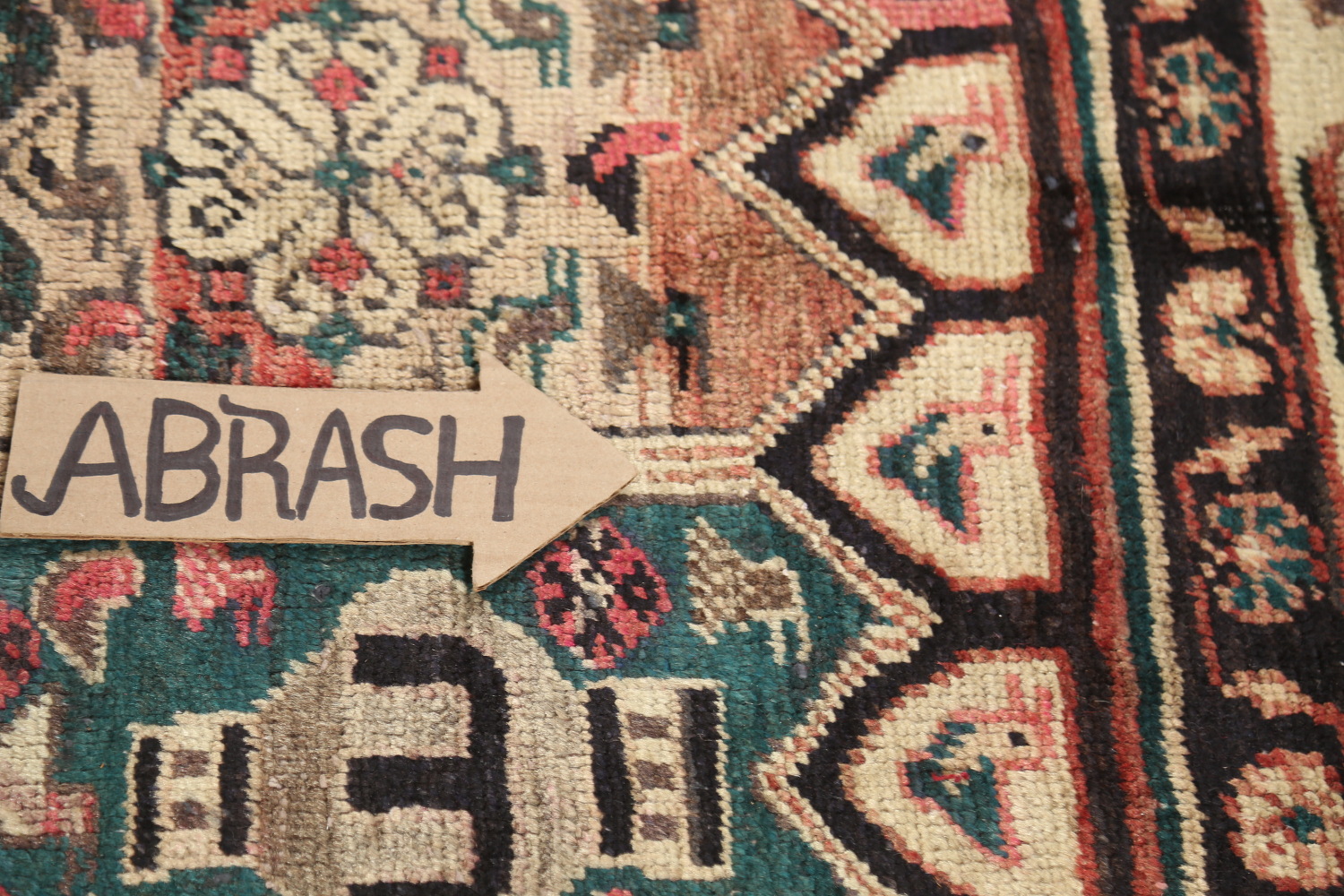 Antique Wool Mahal Persian Area Rug 5x9