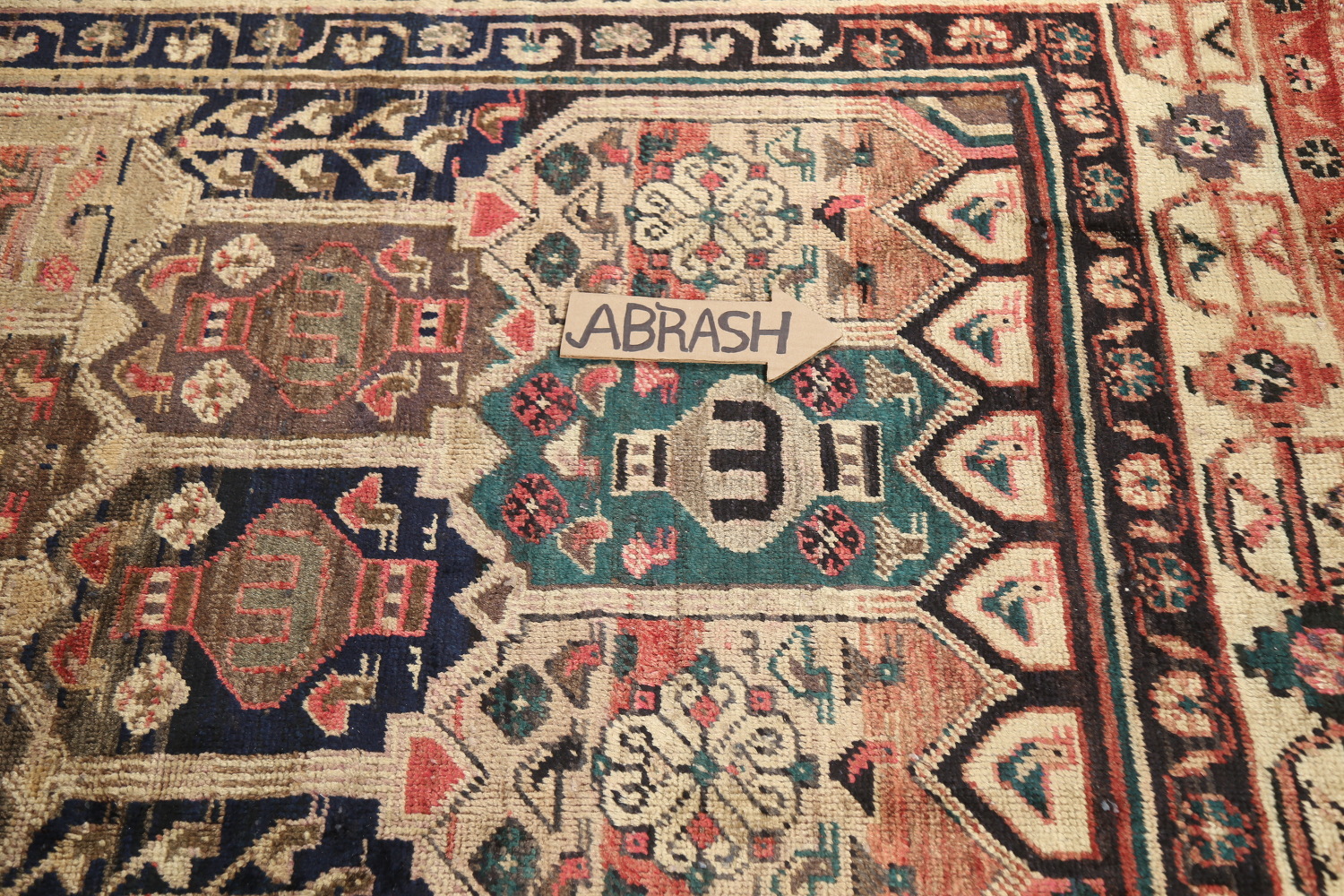 Antique Wool Mahal Persian Area Rug 5x9