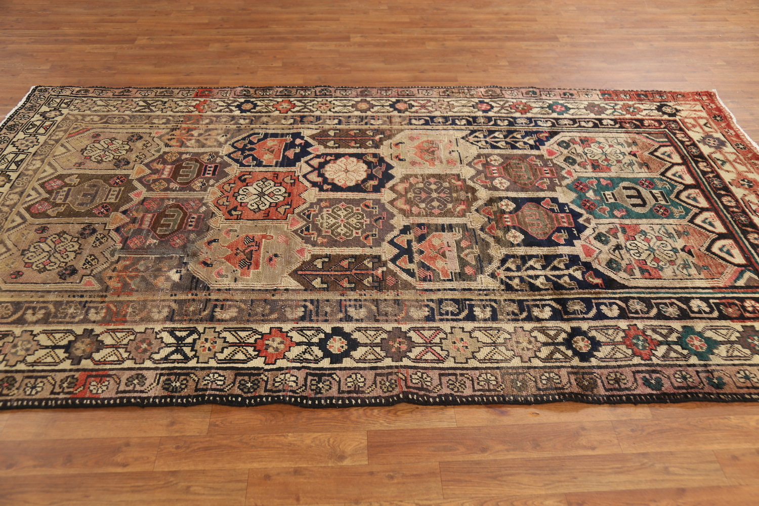 Antique Wool Mahal Persian Area Rug 5x9