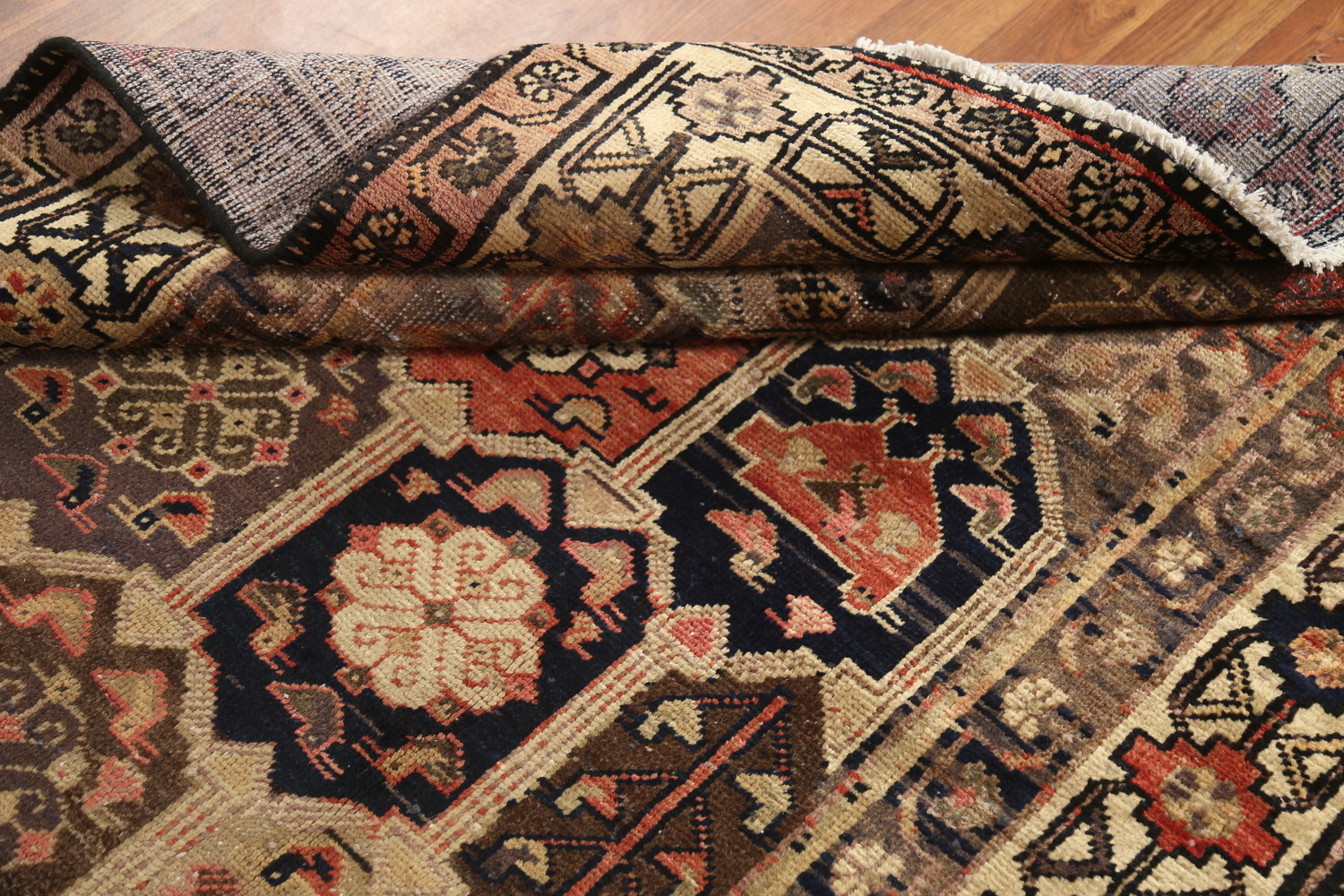 Antique Wool Mahal Persian Area Rug 5x9