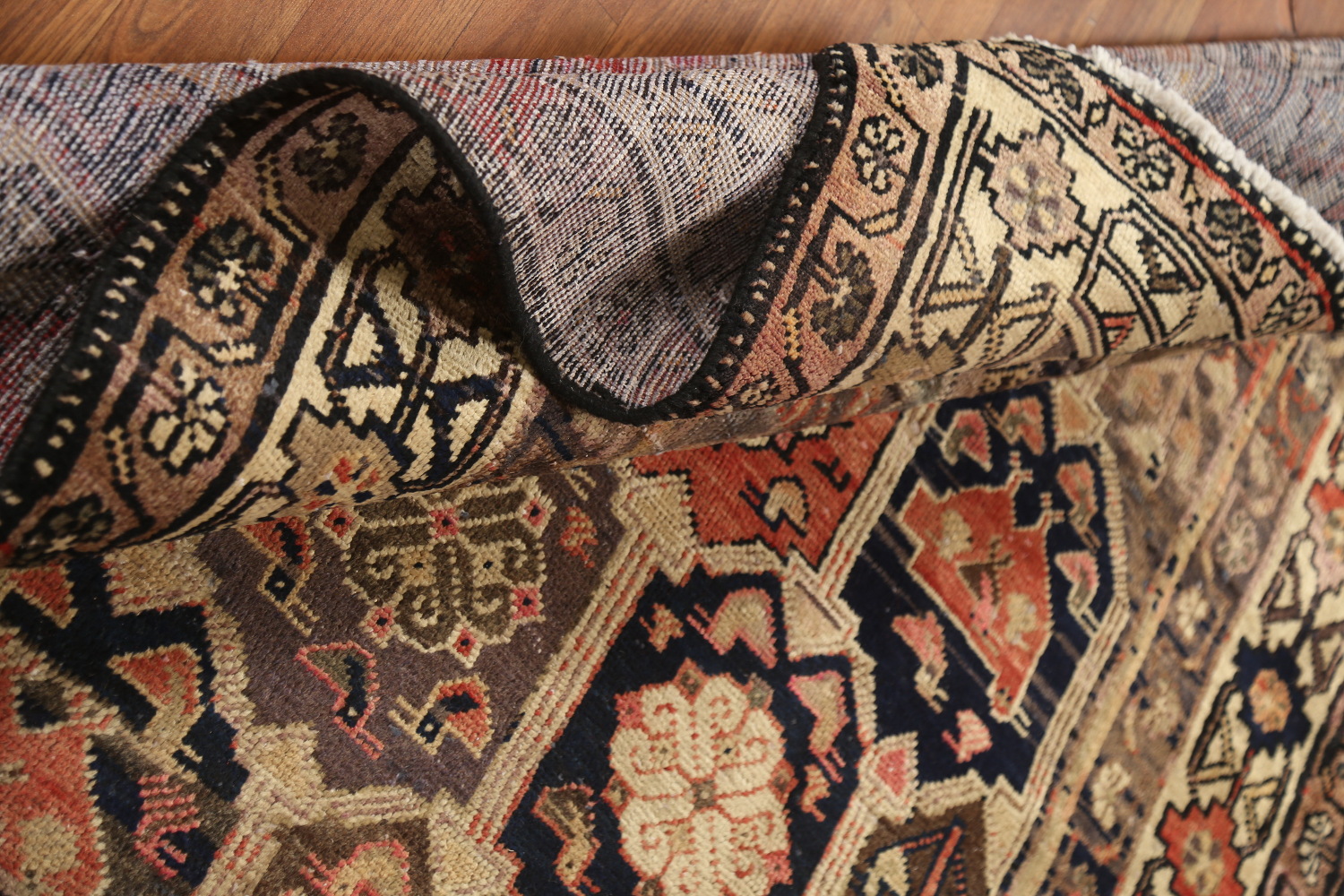 Antique Wool Mahal Persian Area Rug 5x9