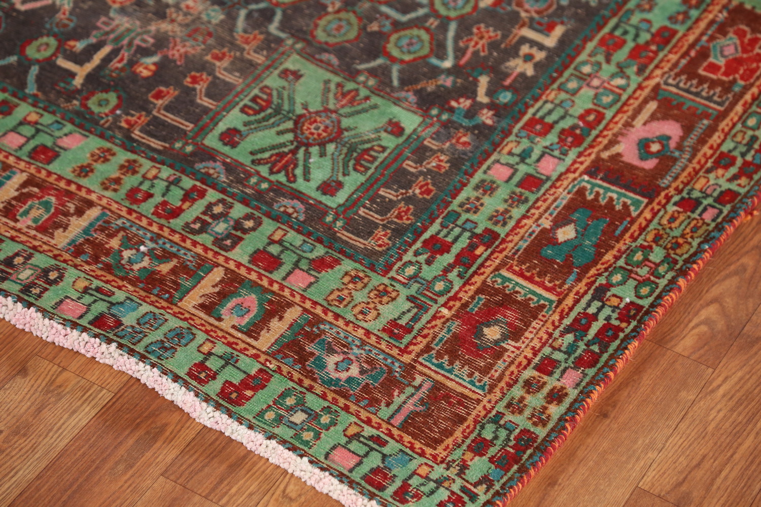Antique Wool Shiraz Persian Area Rug 7x9