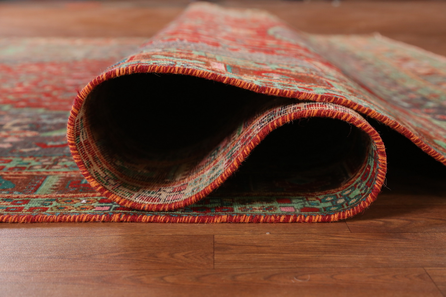 Antique Wool Shiraz Persian Area Rug 7x9