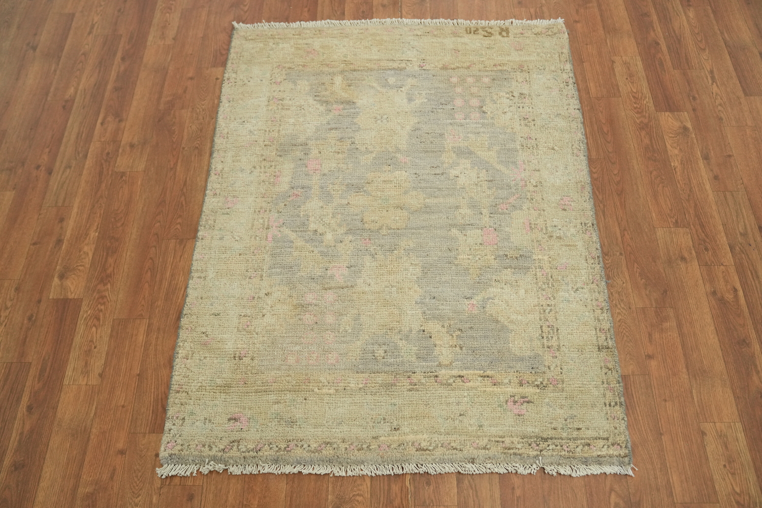 Vegetable Dye Oushak Turkish Foyer Rug 3x4