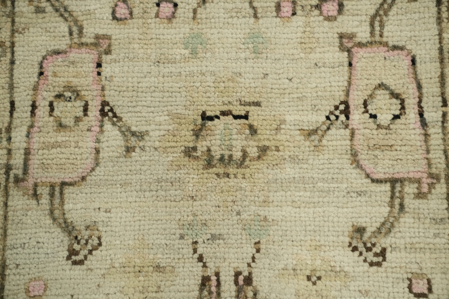 Earth Tone Wool Oushak Vegetable Dye Rug 3x4