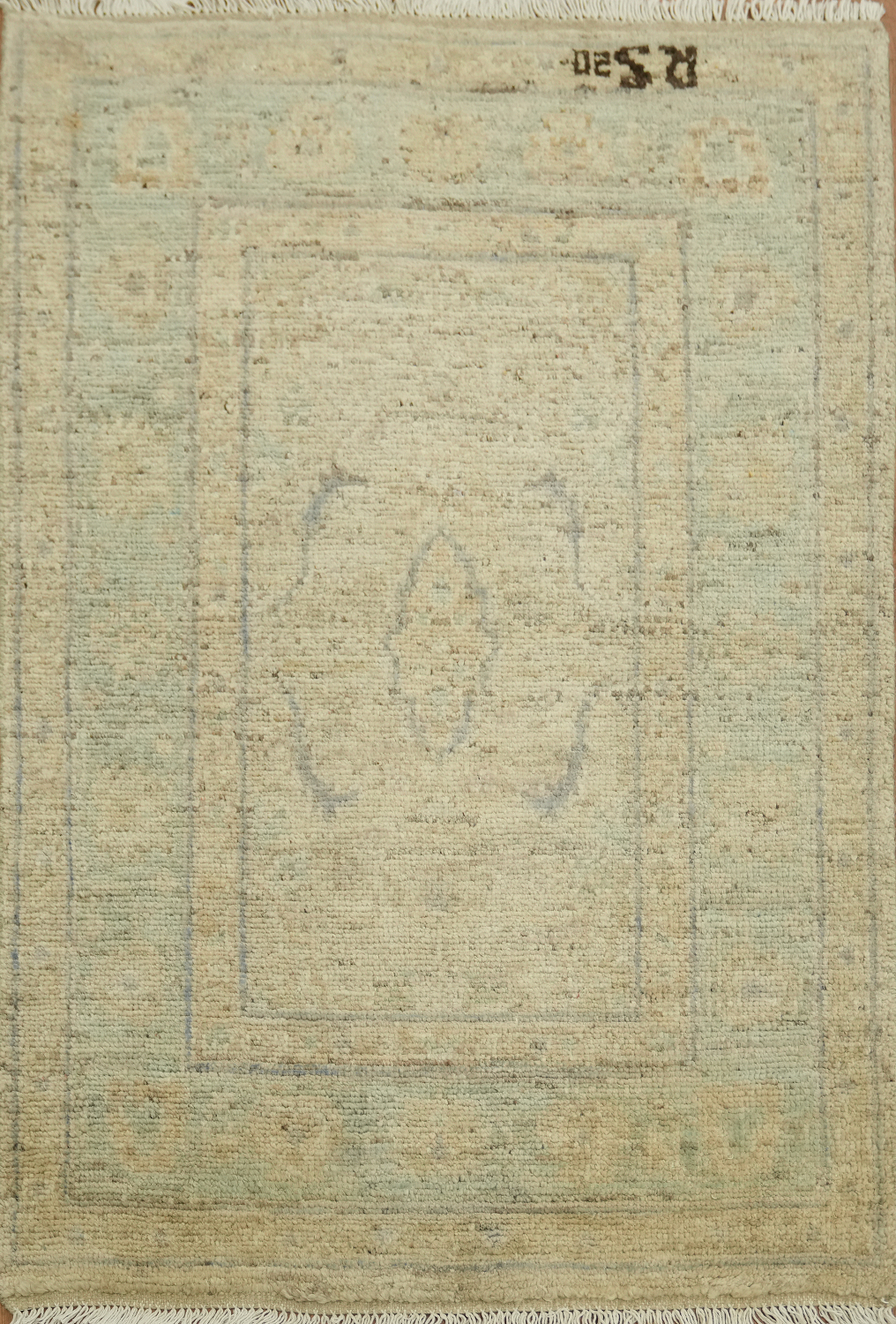 Vegetable Dye Oushak Turkish Foyer Rug 3x4