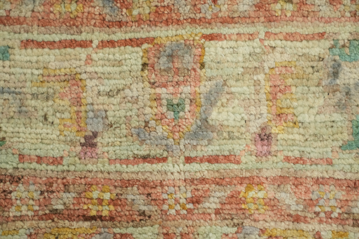Vegetable Dye Oushak Turkish Foyer Rug 3x4