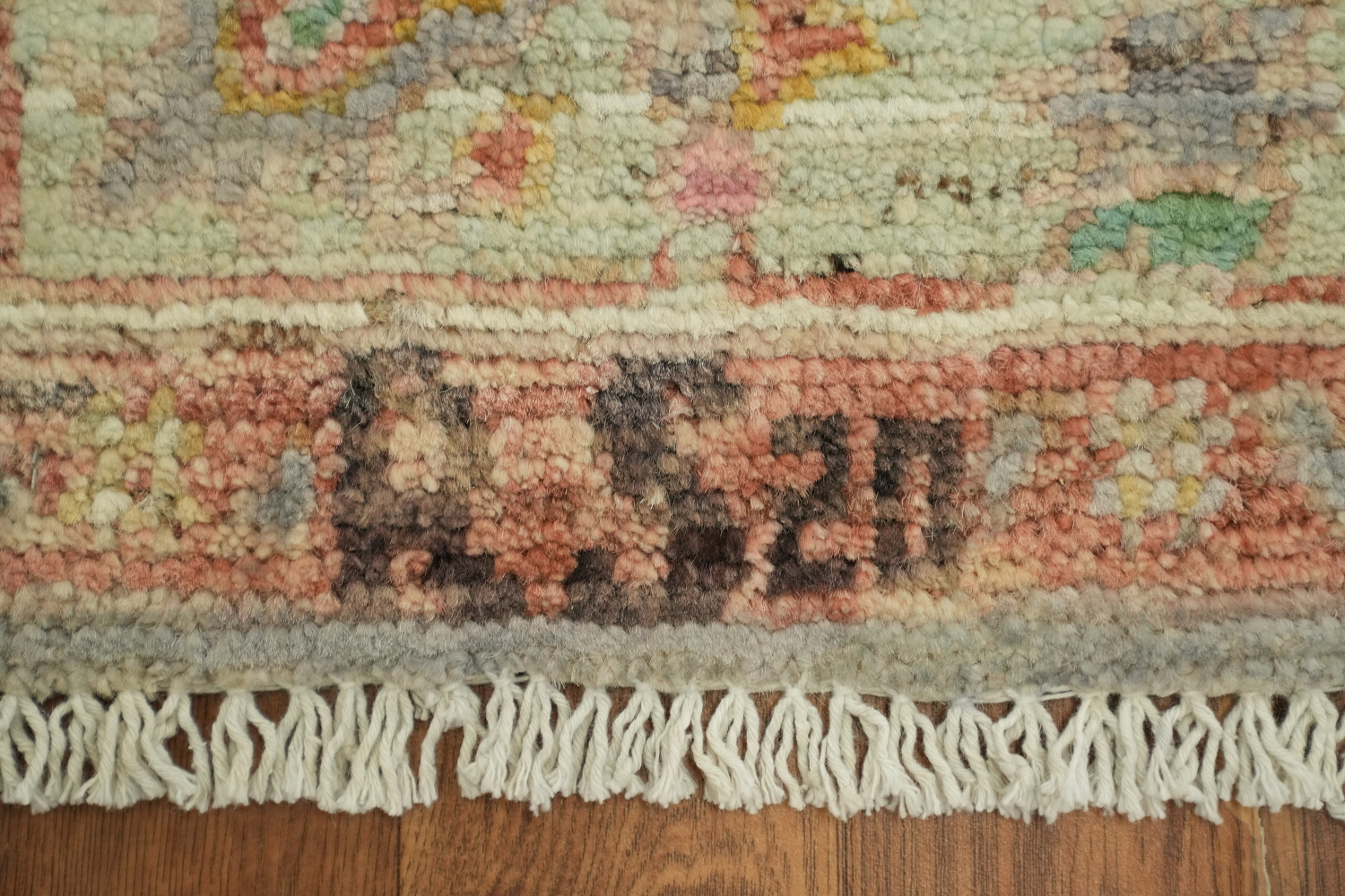 Vegetable Dye Oushak Turkish Foyer Rug 3x4