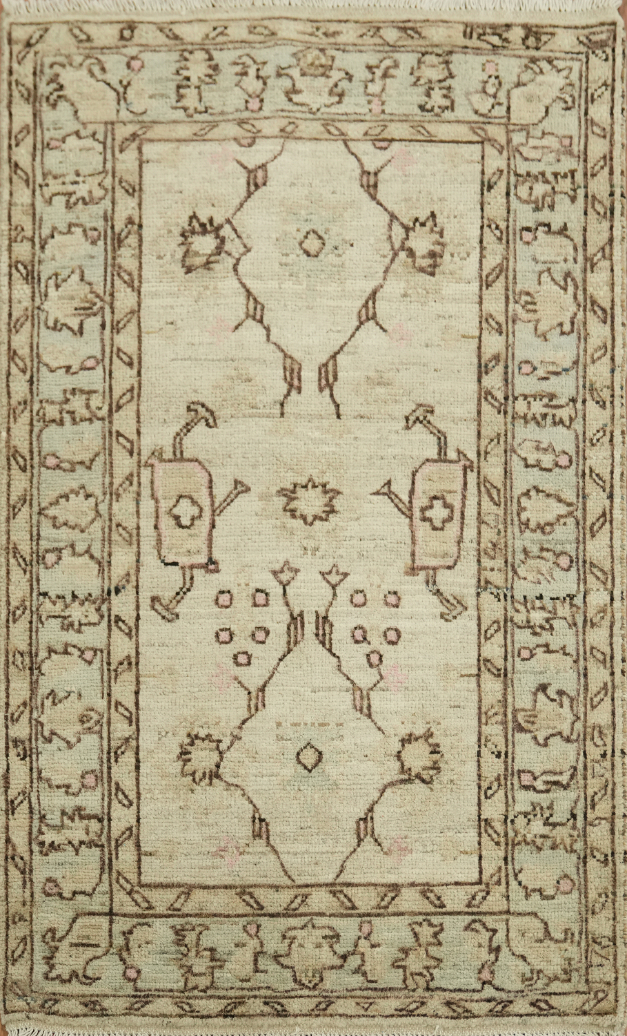 Earth Tone Wool Oushak Vegetable Dye Rug 3x5