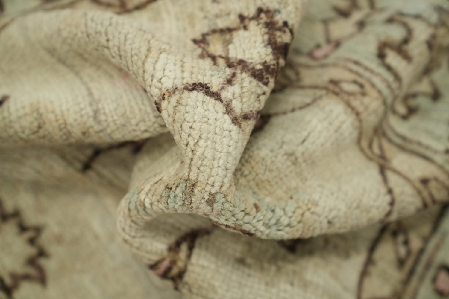 Earth Tone Wool Oushak Vegetable Dye Rug 3x5