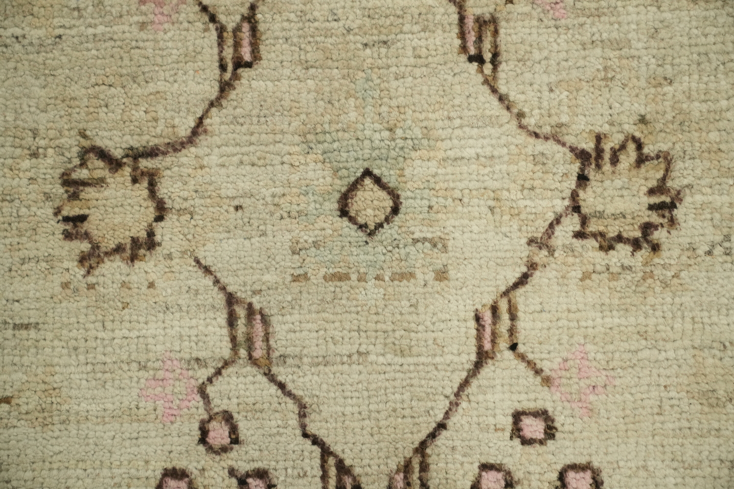 Earth Tone Wool Oushak Vegetable Dye Rug 3x5
