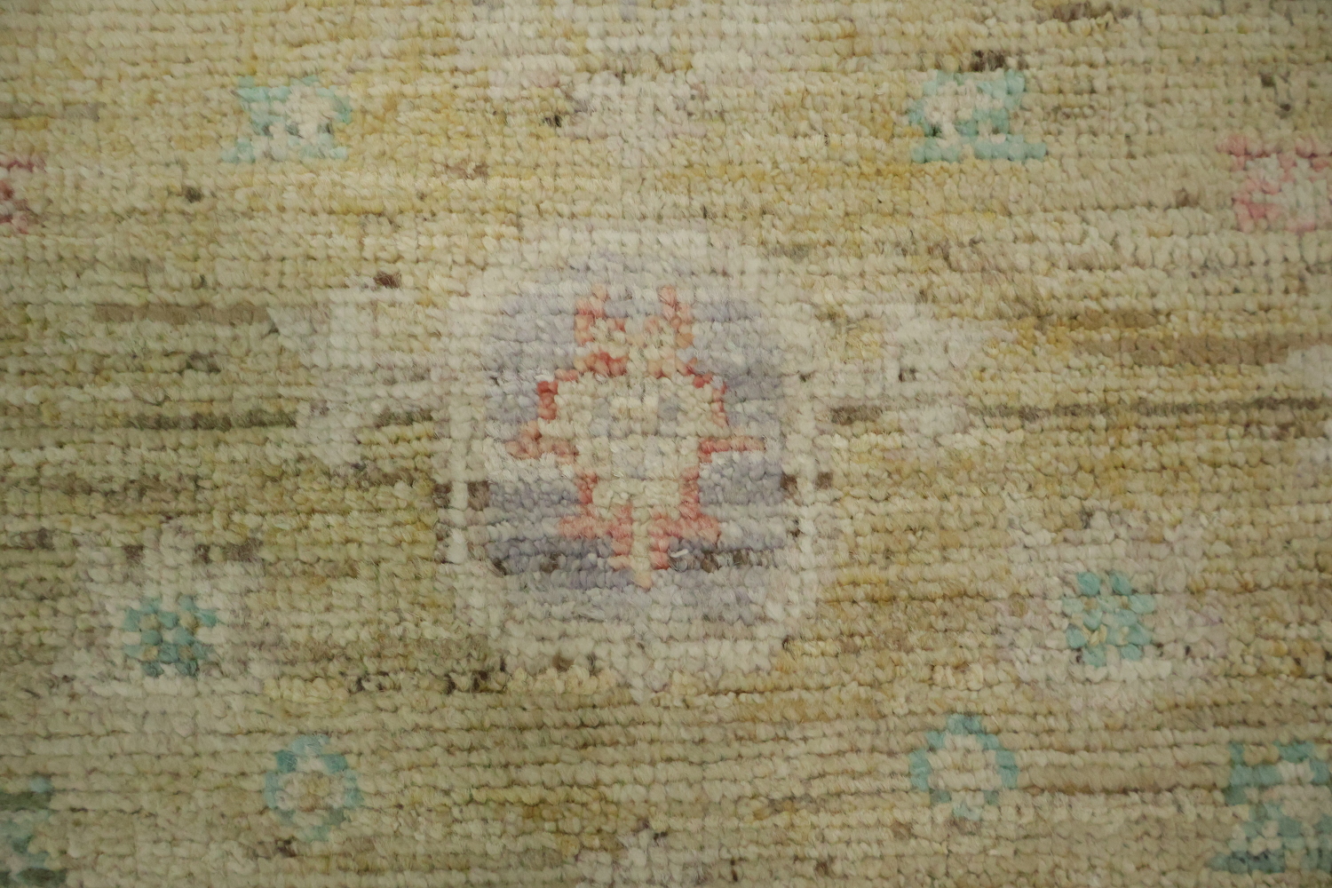 Vegetable Dye Wool Oushak Turkish Rug 3x4