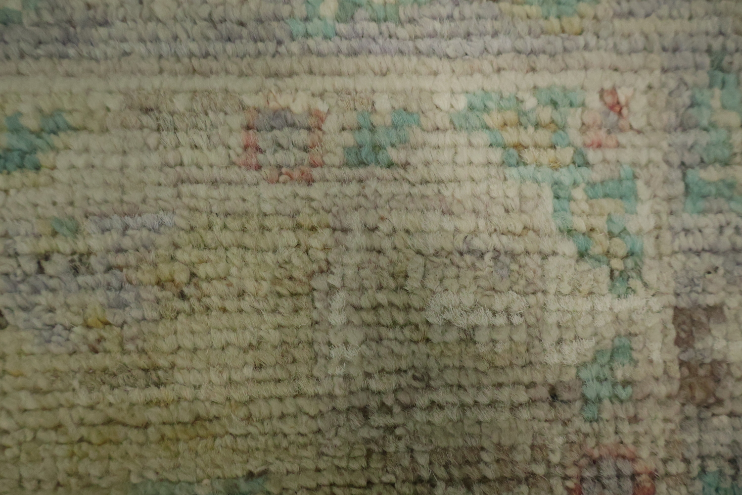 Vegetable Dye Wool Oushak Turkish Rug 3x4