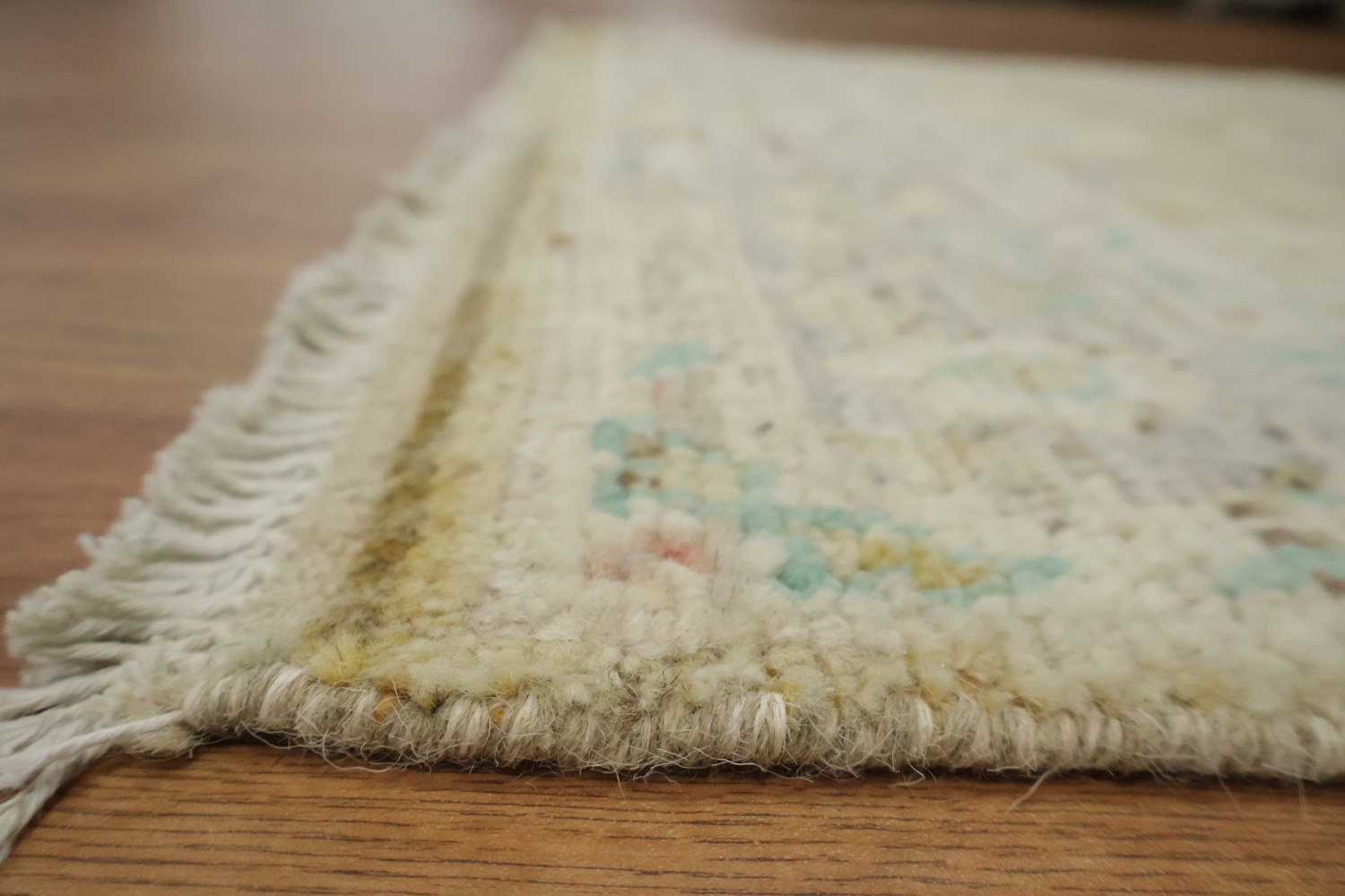 Vegetable Dye Wool Oushak Turkish Rug 3x4