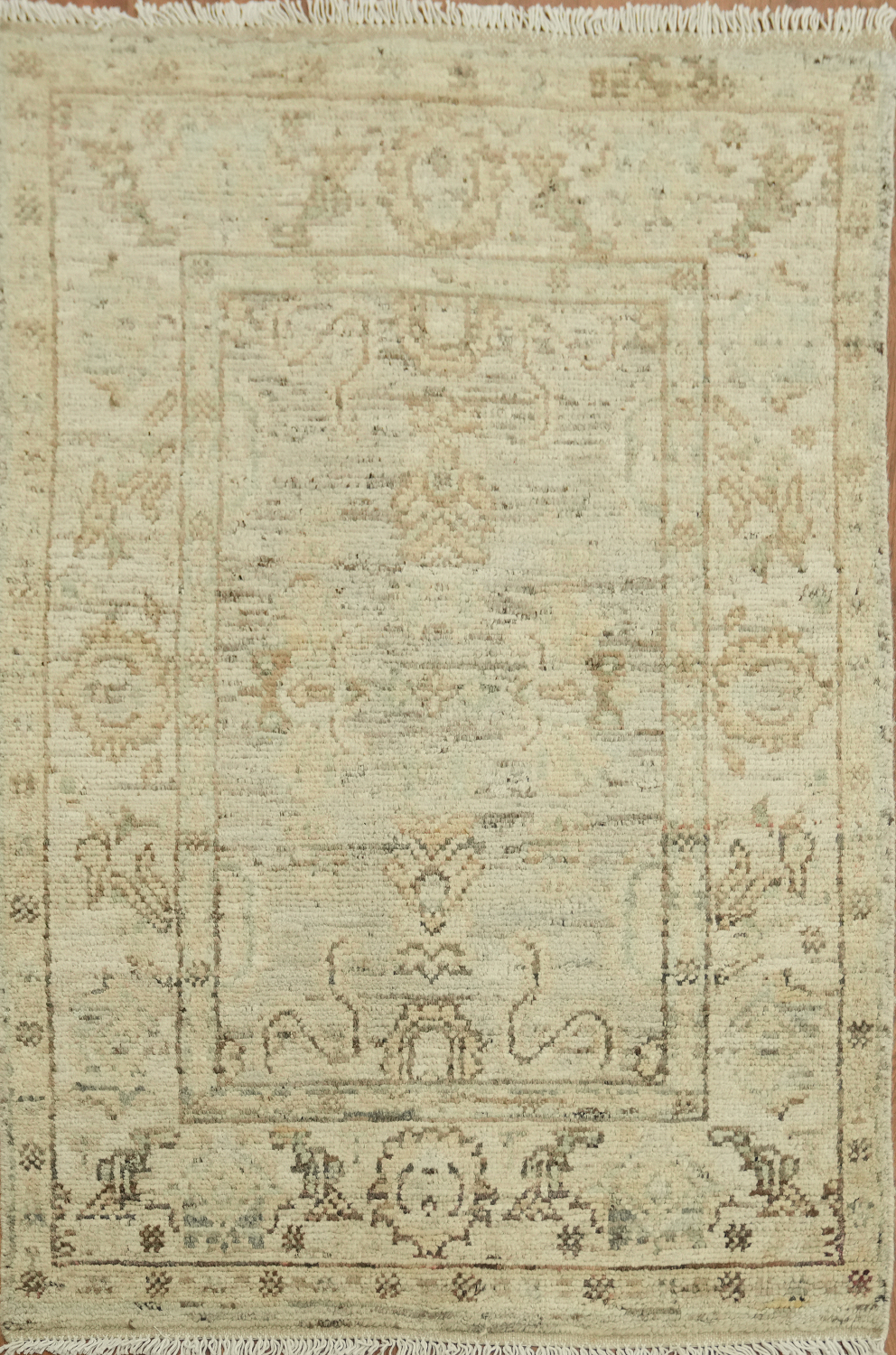 Earth Tone Oushak Vegetable Dye Rug 3x4