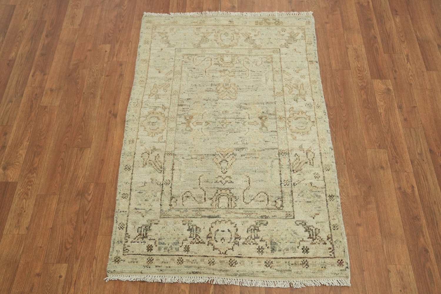 Earth Tone Oushak Vegetable Dye Rug 3x4