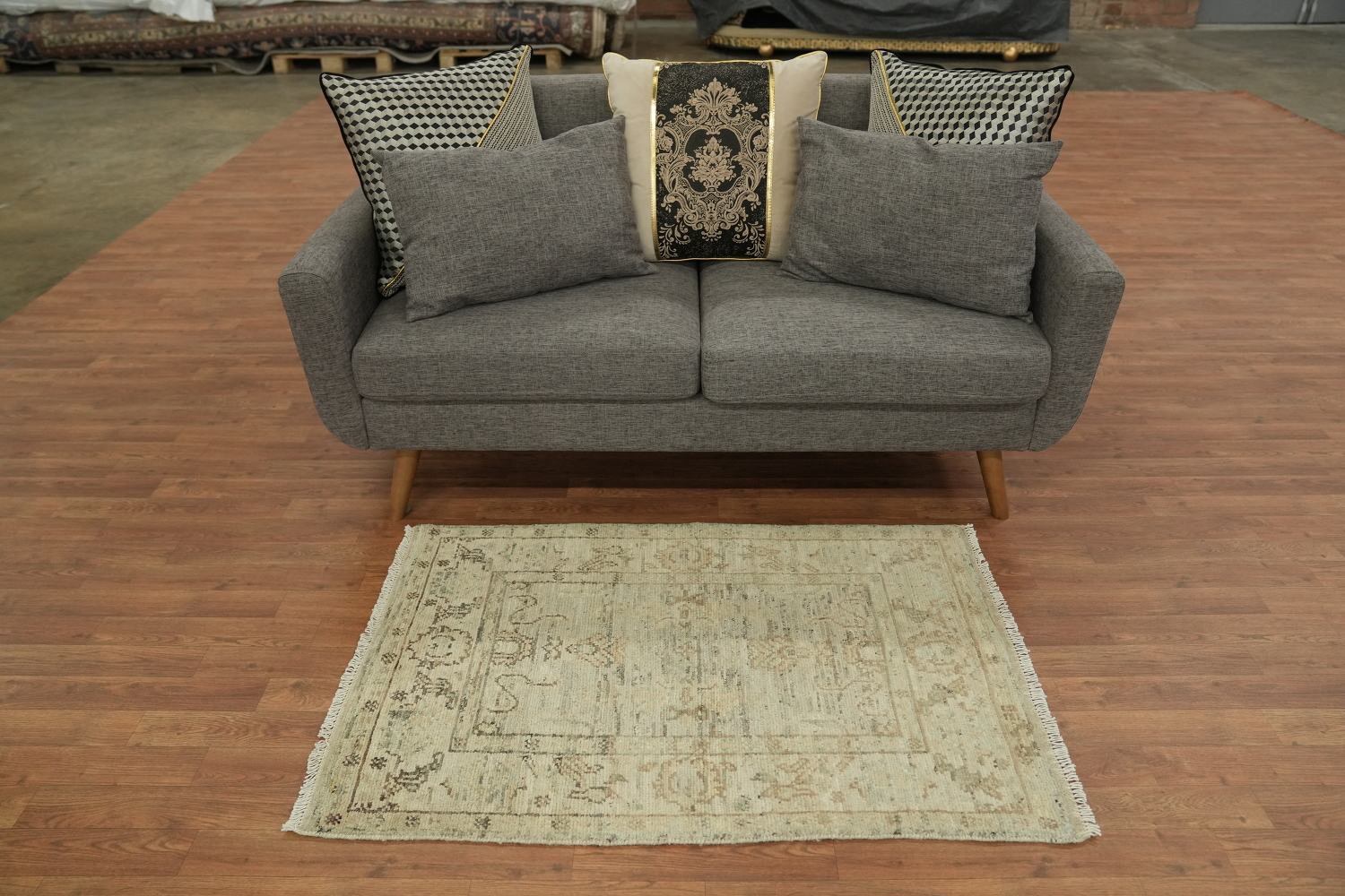 Earth Tone Oushak Vegetable Dye Rug 3x4