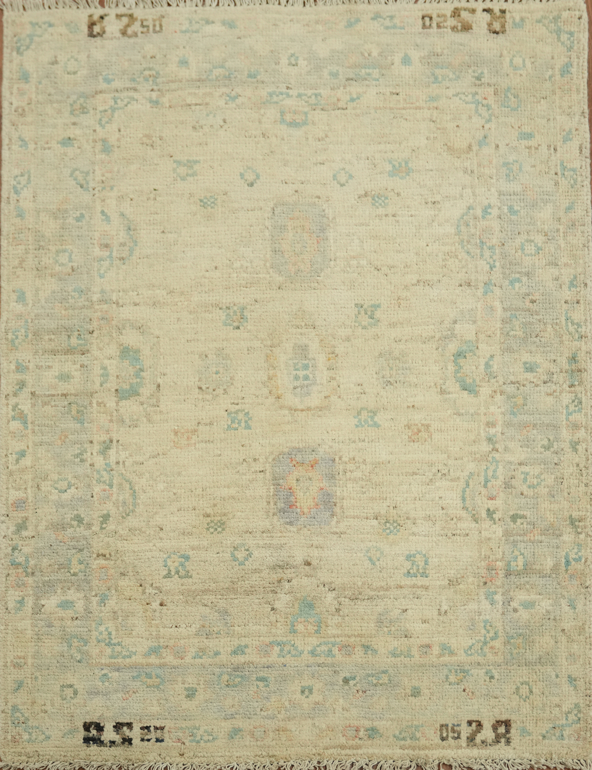 Vegetable Dye Oushak Turkish Rug 3x4