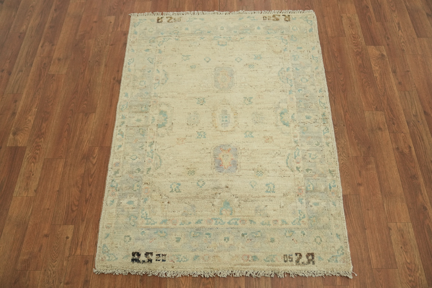 Vegetable Dye Oushak Turkish Rug 3x4