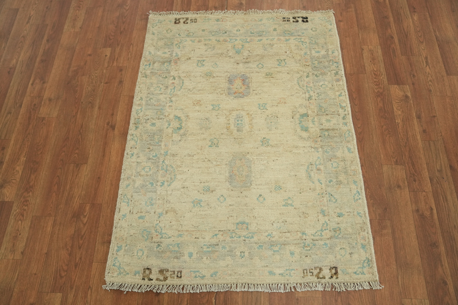 Vegetable Dye Oushak Turkish Rug 3x4