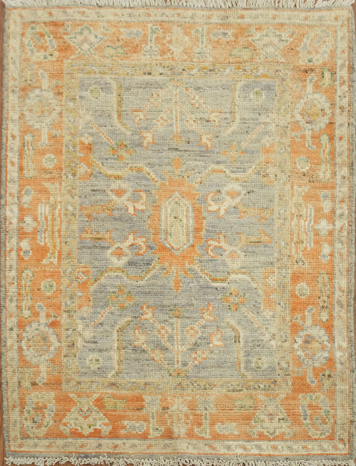Vegetable Dye Oushak Turkish Rug 3x4