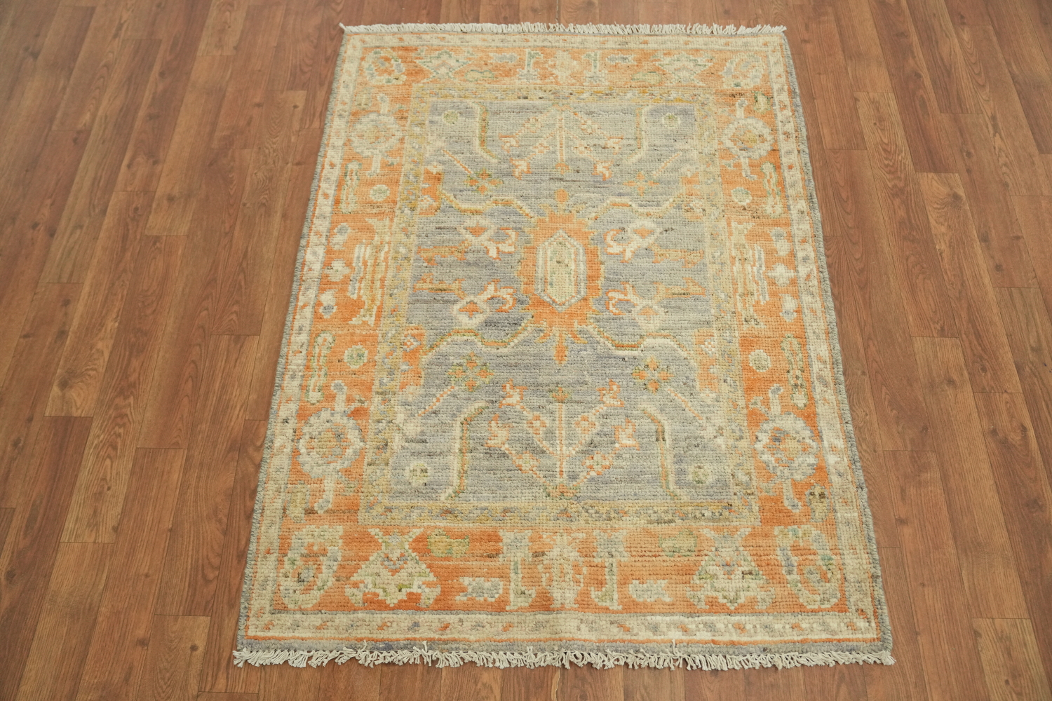 Vegetable Dye Oushak Turkish Rug 3x4