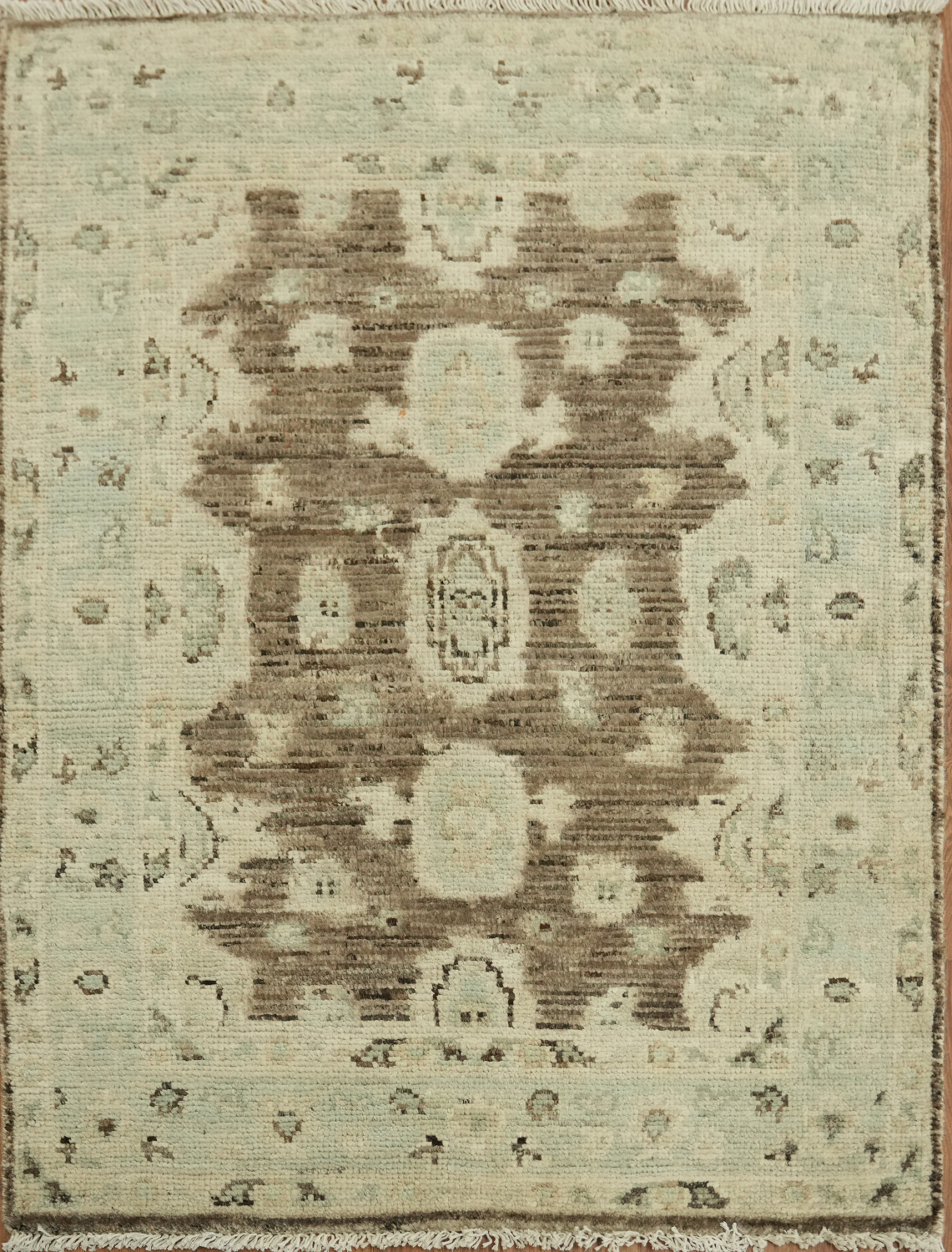 Earth Tone Oushak Vegetable Dye Rug 3x4