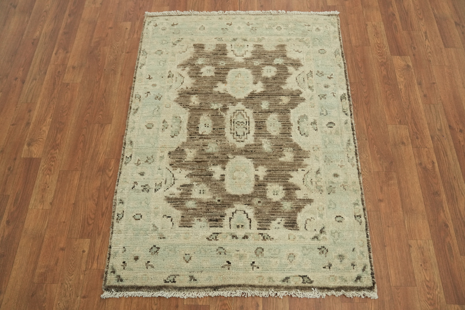 Earth Tone Oushak Vegetable Dye Rug 3x4