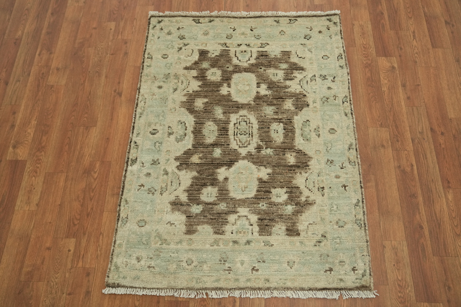 Earth Tone Oushak Vegetable Dye Rug 3x4