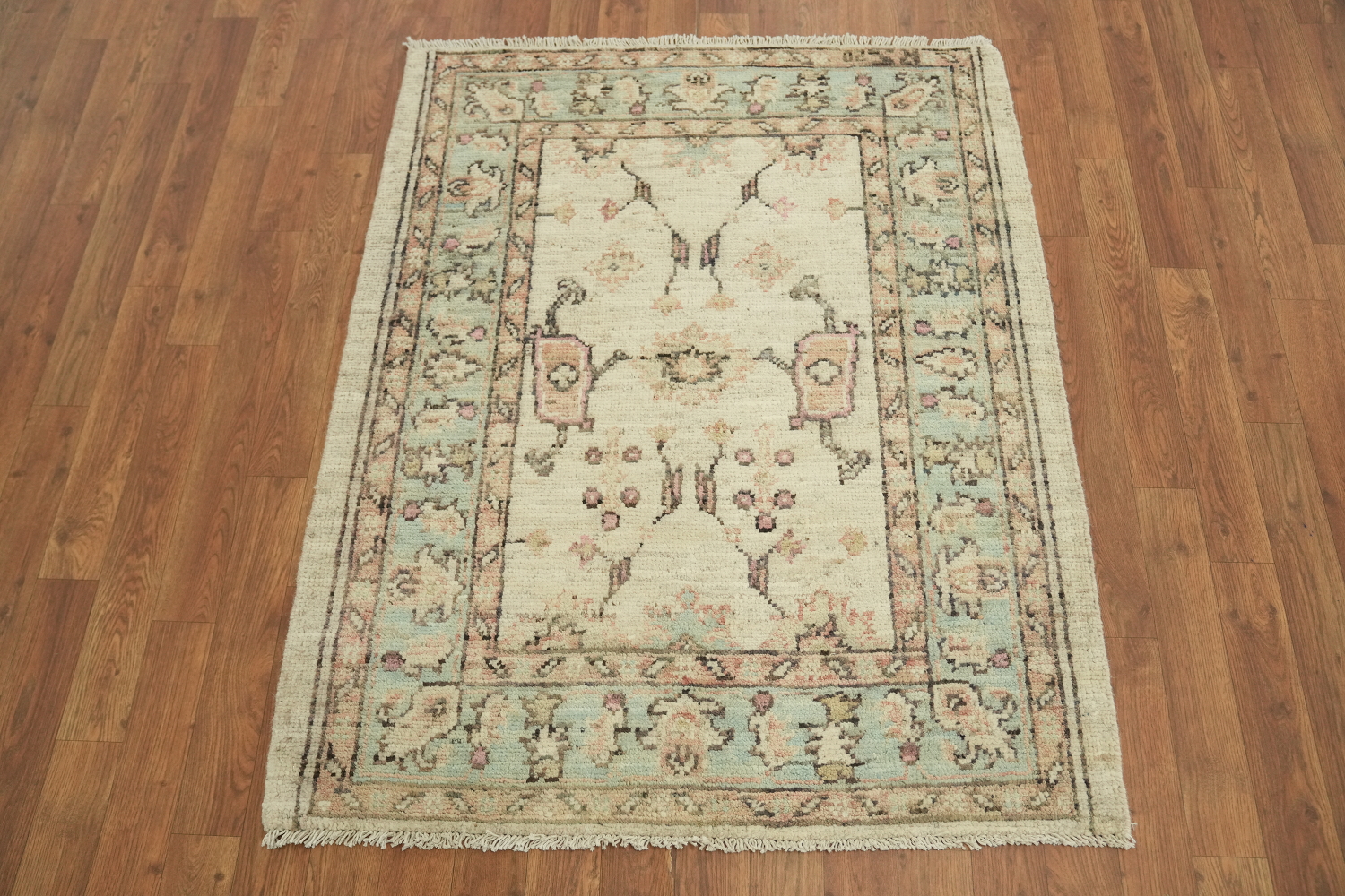 Earth Tone Wool Oushak Vegetable Dye Rug 3x4
