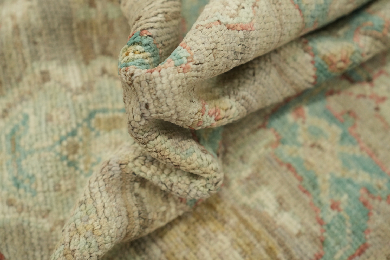 Vegetable Dye Oushak Turkish Rug 3x4