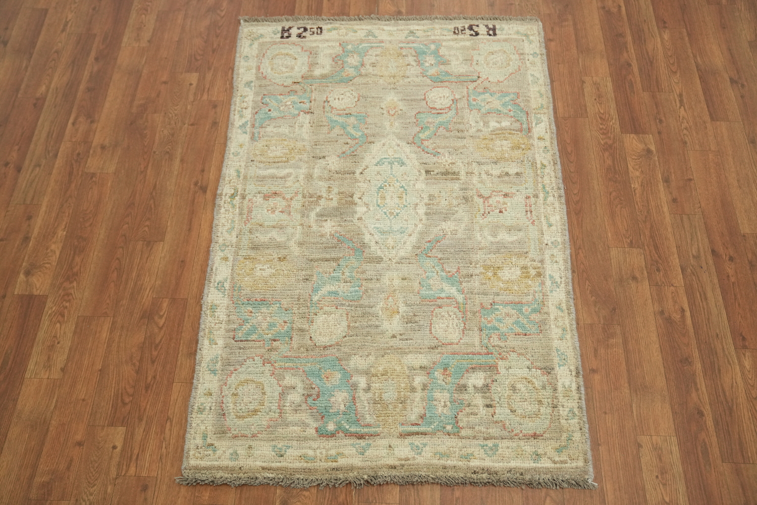 Vegetable Dye Oushak Turkish Rug 3x4