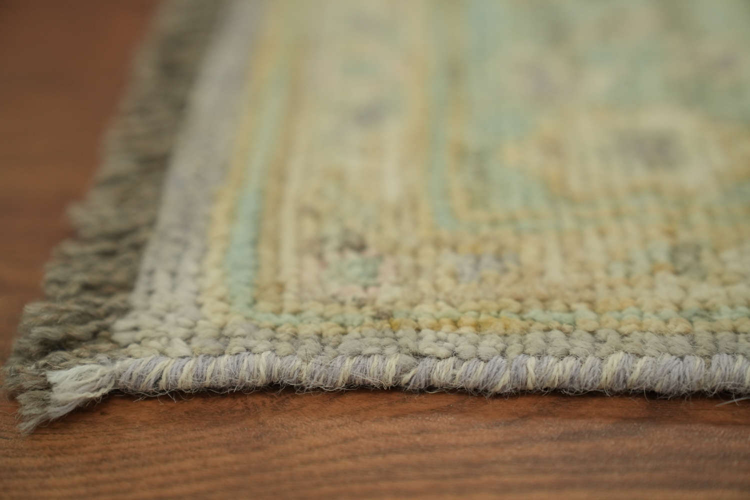 Vegetable Dye Wool Oushak Turkish Rug 3x5