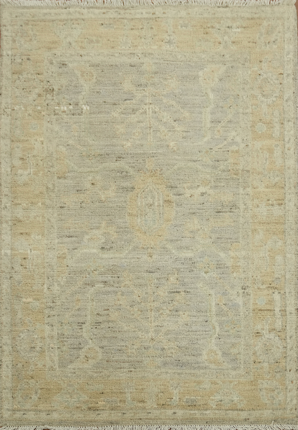 Vegetable Dye Oushak Turkish Rug 3x5