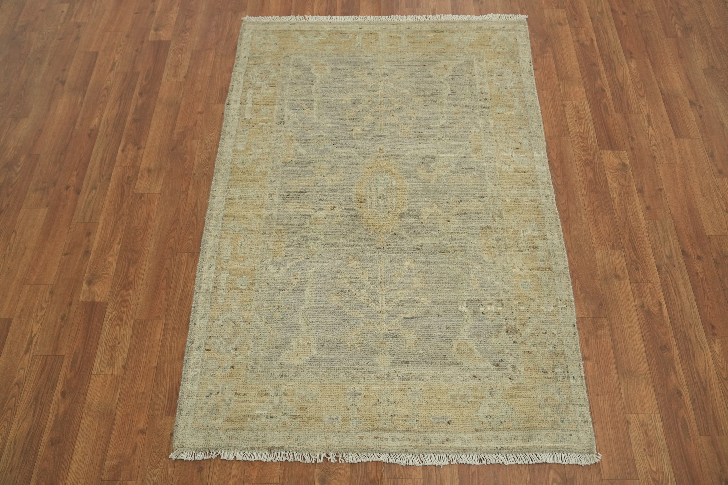 Vegetable Dye Oushak Turkish Rug 3x5