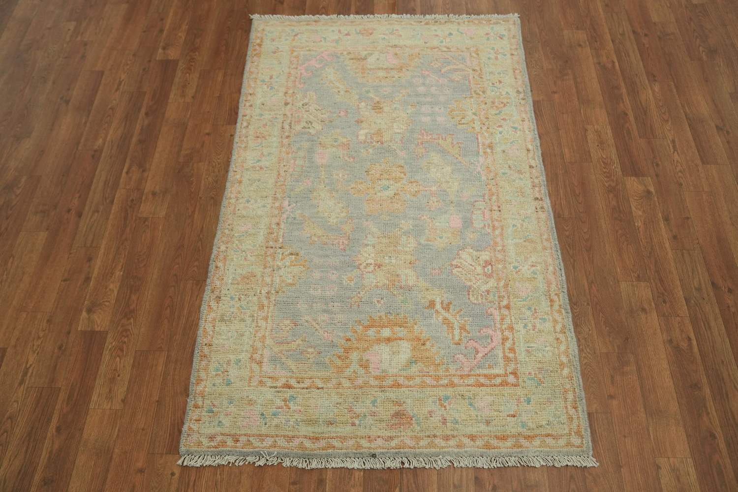 Vegetable Dye Oushak Turkish Accent Rug 3x5