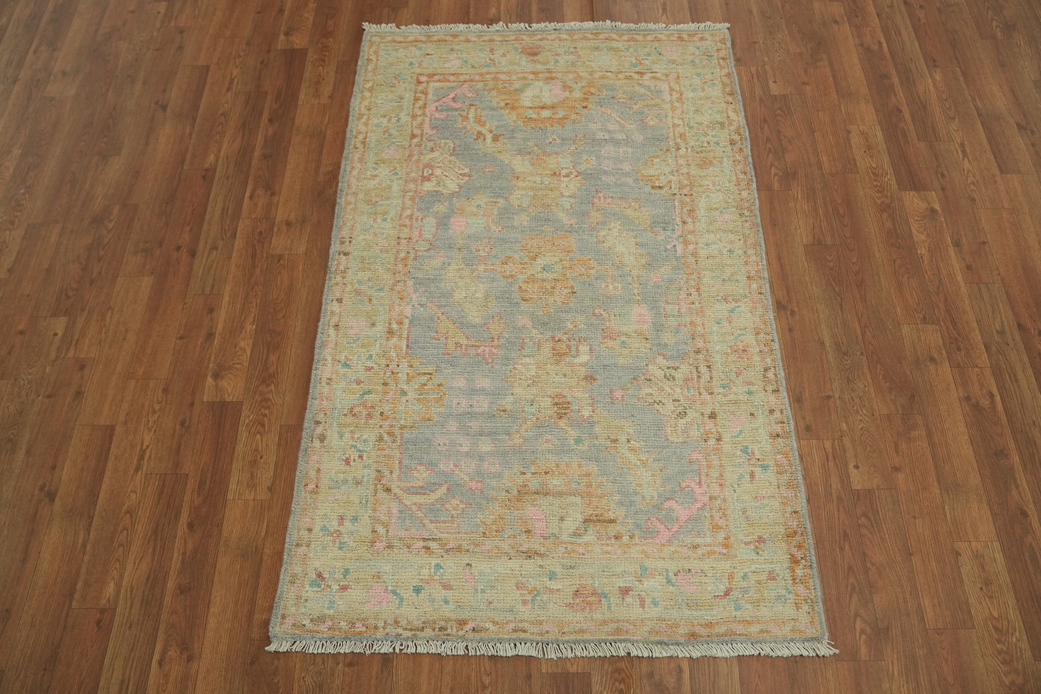 Vegetable Dye Oushak Turkish Accent Rug 3x5