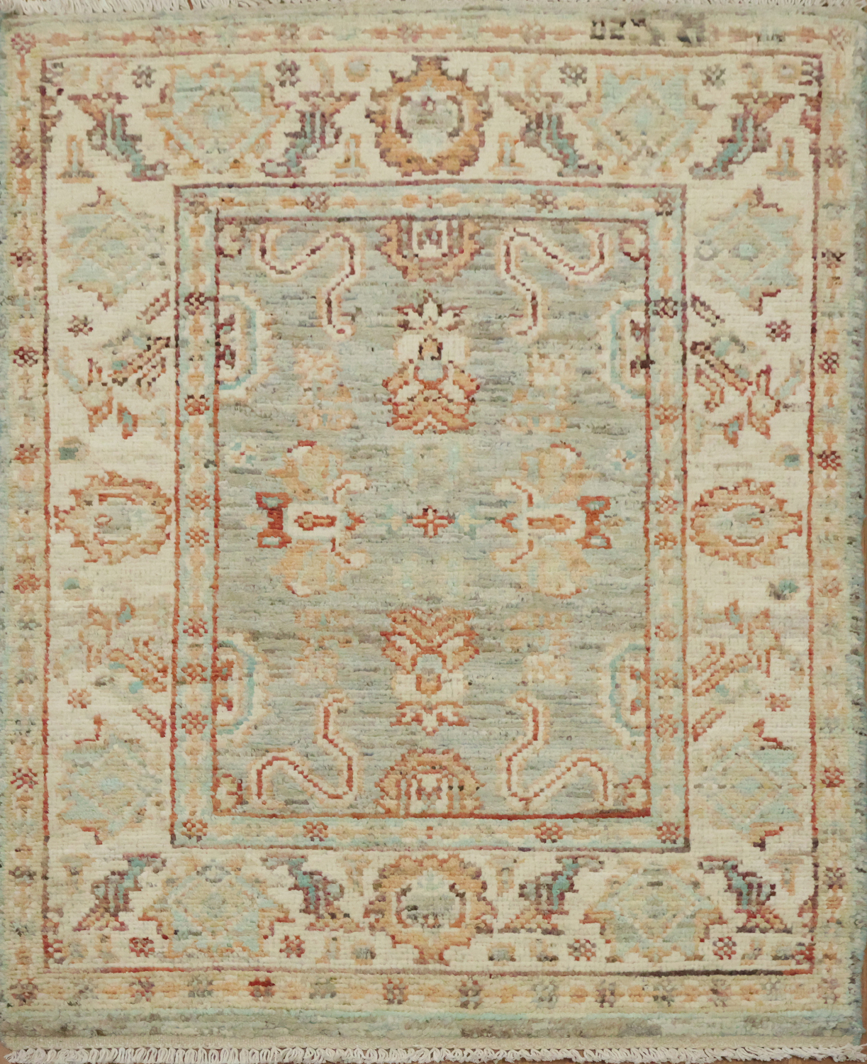 Vegetable Dye Oushak Turkish Rug 3x4