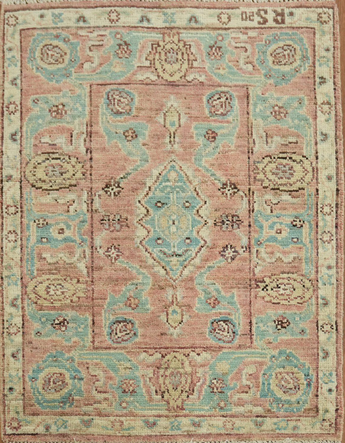 Vegetable Dye Oushak Turkish Accent Rug 3x4