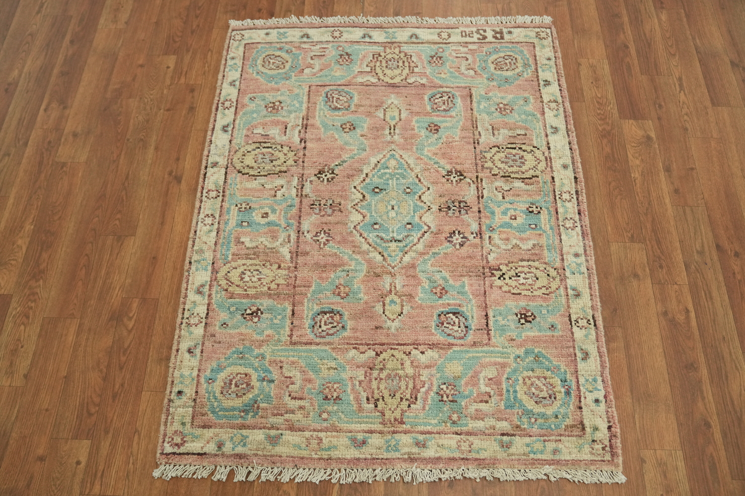 Vegetable Dye Oushak Turkish Accent Rug 3x4