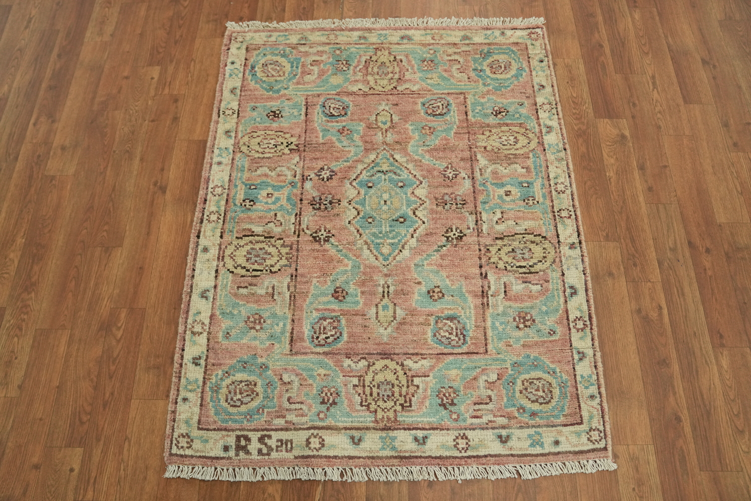Vegetable Dye Oushak Turkish Accent Rug 3x4