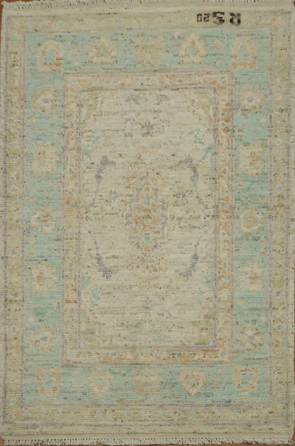 Vegetable Dye Oushak Turkish Rug 3x4