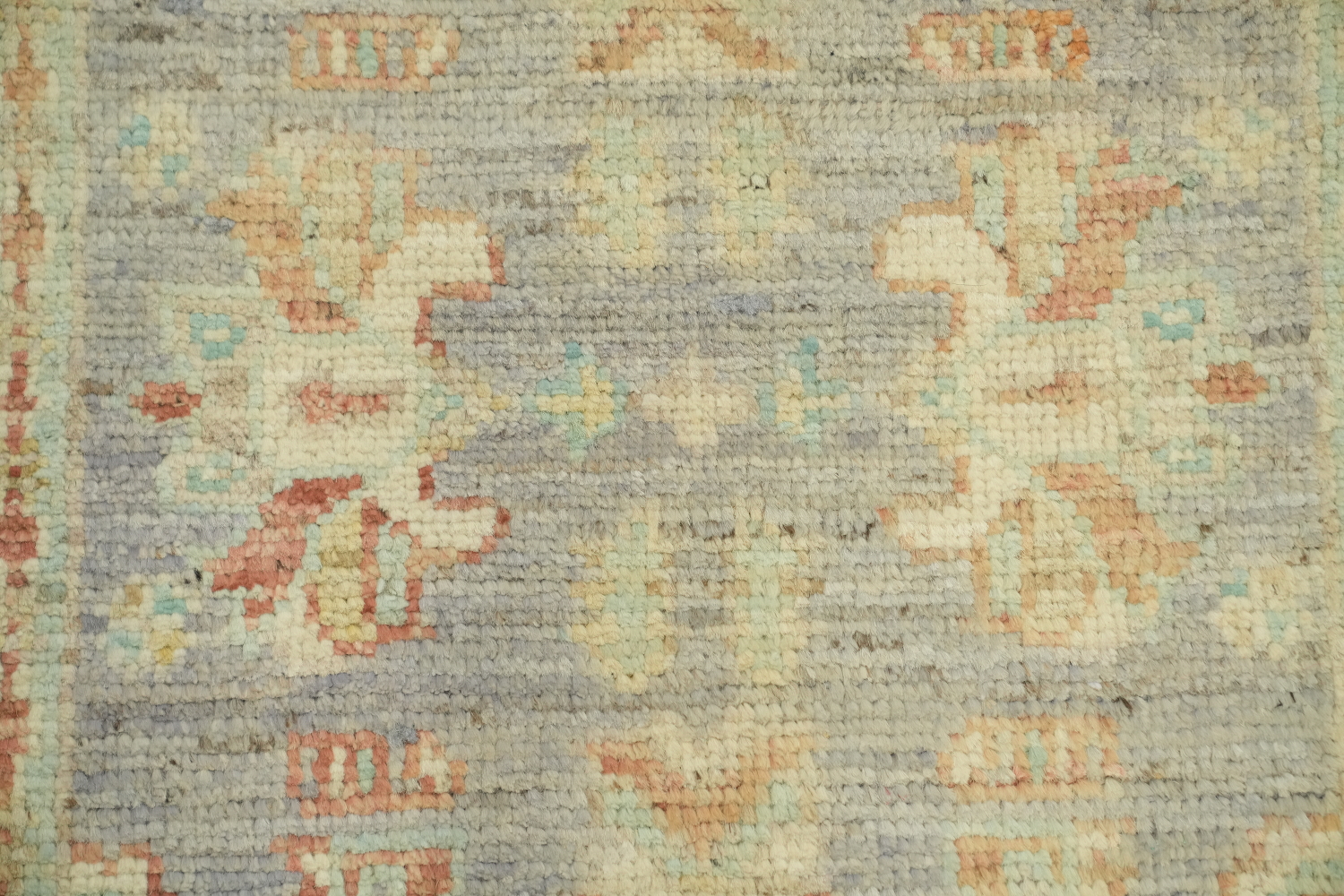 Vegetable Dye Light Purple Oushak Turkish Rug 3x4