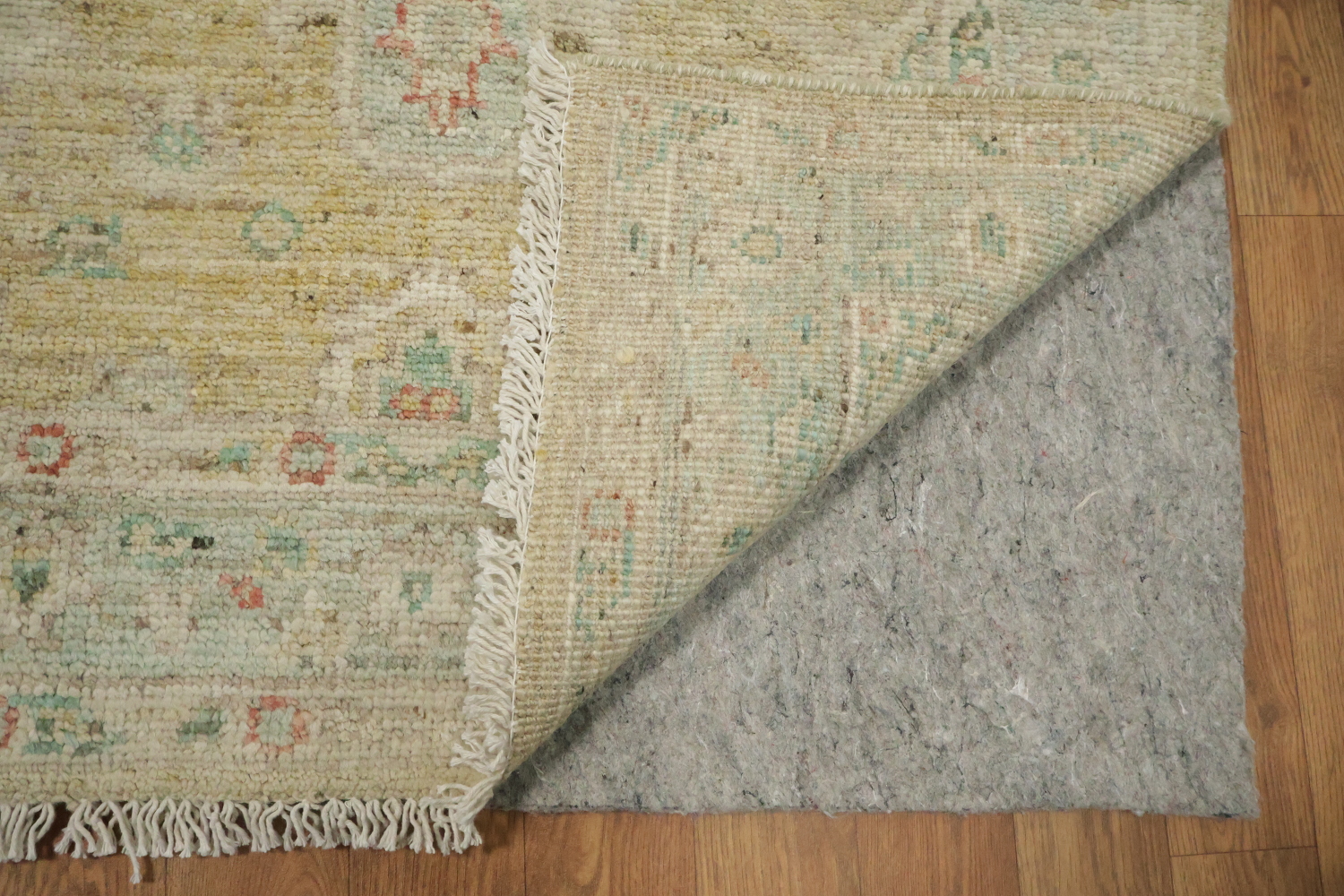 Vegetable Dye Gold Oushak Turkish Rug 3x4