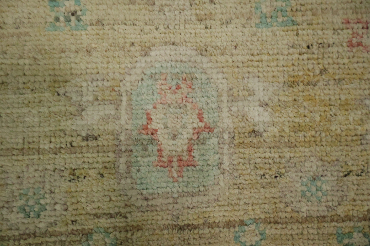 Vegetable Dye Gold Oushak Turkish Rug 3x4