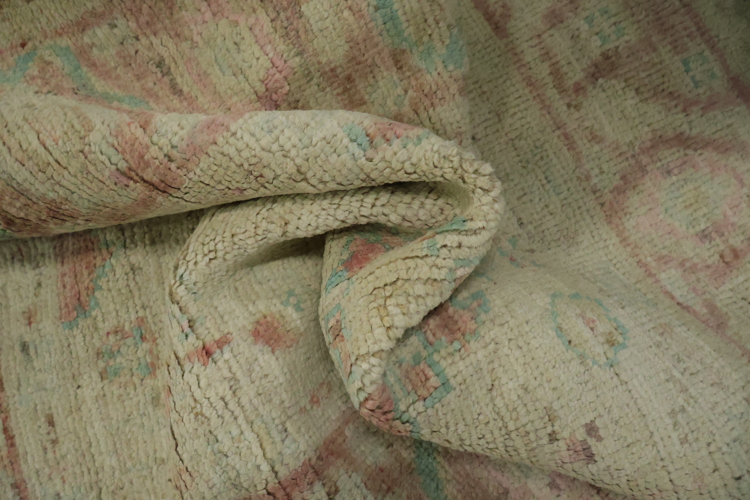 Earth Tone Wool Oushak Vegetable Dye Rug 3x4